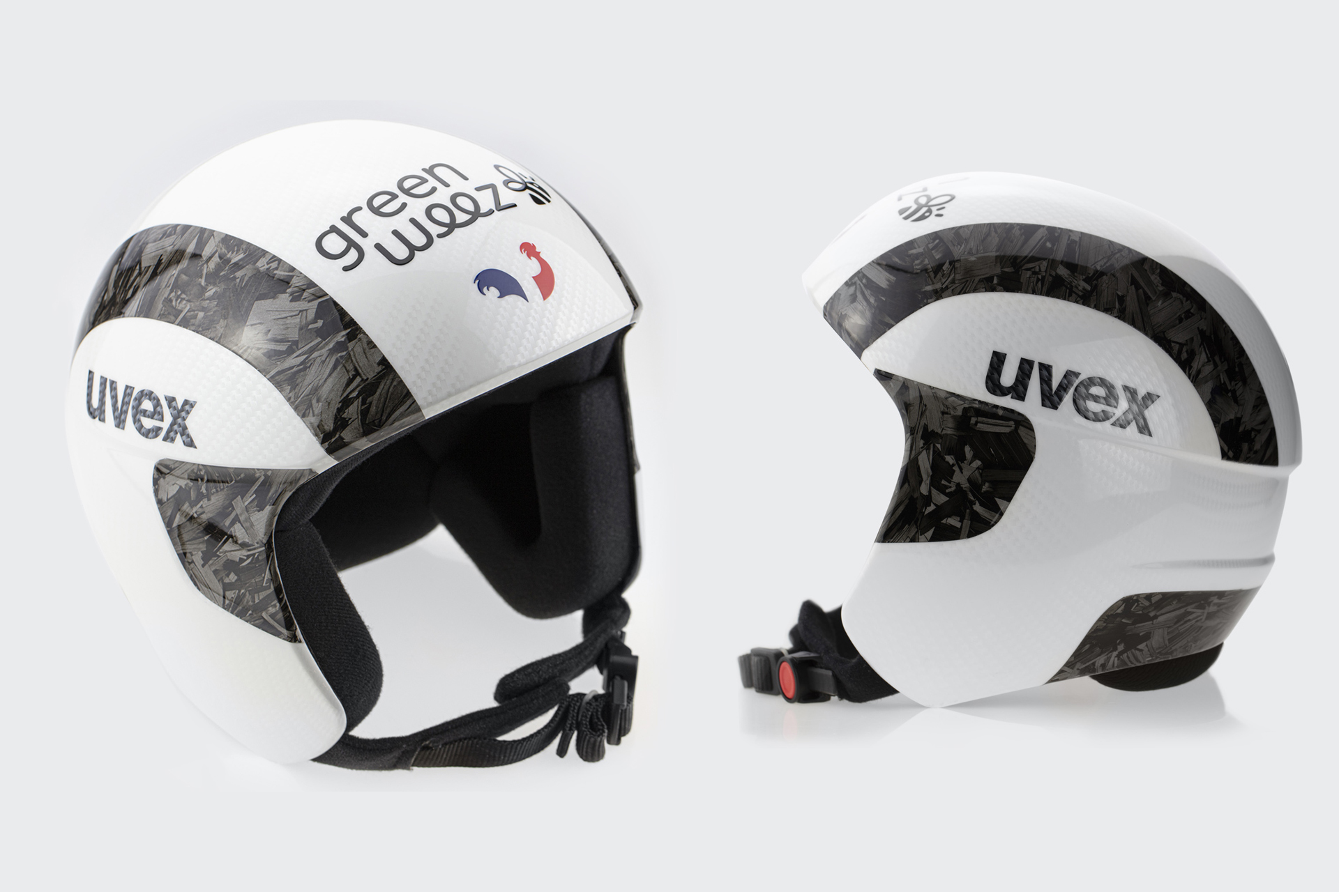 Casque Carbone forgé / Carbone Blanc Saut à ski